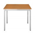 Orbis tafel vierkante buis 4-poots HxBxD 740x700x600 mm rechthoekig frame aluminium blad kersen 506643