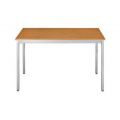 Orbis tafel vierkante buis 4-poots HxBxD 740x1400x700 mm rechthoekig frame aluminium blad kersen 506660