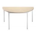 Orbis tafel vierkante buis 4-poots HxBxD 740x1400x700 mm halfrond frame aluminium blad esdoorn 506700