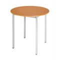 Orbis tafel vierkante buis 4-poots HxD 740x800 mm rond frame aluminium blad kersen 506705