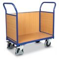 Orbis platformwagen draagvermogen 500 kg laadvlak LxB 1000x580 mm 3 houten wanden RAL 5010 503297