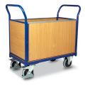 Orbis platformwagen draagvermogen 500 kg laadvlak LxB 1000x560 mm 4 houten wanden RAL 5010 503298