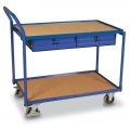 Orbis tafelwagen draagvermogen 250 kg laadvlak LxB 1000x600 mm 2 etages 2 laden staande beugel RAL 5010 203057