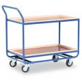 Orbis tafelwagen draagvermogen 300 kg laadvlak LxB 1000x600 mm 2 etages houten omranding kleur RAL 3003 509645-0002