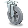 Orbis zwenkwiel draagvermogen 300 kg diameter x B 160x50 mm aluminium velg elastische band grijs 510119