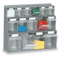 Orbis magazijnunit met kantelbakken met achterwandplaat HxBxD 500x600x183 mm 6/5/4 bakken 503558