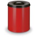 Orbis veiligheidsprullenbak staalplaat zelfblussend 80 L H x diameter 550x470 mm rood-zwart 523697