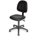 Orbis werkplaatsstoel H 450-640 mm kunstleren zitting gasveer voetkruis kunststof vloerglijders 530334