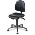Orbis werkplaatsstoel H 460-600 mm PU-zitting gasveer vloerglijders zwart 879889