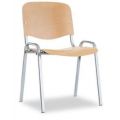 Orbis buisstalen stoel rug/zitting beuken zitting BxD 475x415 mm frame verchroomd 526851