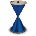 Orbis zandasbak staalplaat draaimechaniek aluminium inlegschotel uitneembare zeef H x diameter 770x405 mm blauw 529696