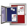 Orbis infovitrine aluminium frame draaideur acrylglas buitenmaat HxBxD 755x585x30 mm achterwand vilt 4x DIN A4 rood 529766