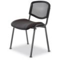 Orbis buisstalen stoelen zitting zwart netrug zitting BxD 475x415 mm frame zwart 526838