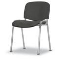 Orbis buisstalen stoel stof donkergrijs zitting BxD 475x415 mm frame aluminium-zilver 526859