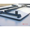 Orbis klaptafel combineerbaar stapelbaar kwartrond D 700 mm onderstel aluminium-kleurig lichtgrijs 522993
