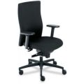 Orbis bureaustoel komzitting zit HxBxD 400-520x490x390-440 mm synchroonmechaniek rug H 570-640 mm gestoffeerd bekleding zwart 507173