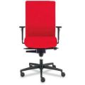Orbis bureaustoel komzitting zit HxBxD 400-520x490x390-440 mm synchroonmechaniek rug H 570-640 mm gestoffeerd bekleding rood 507172