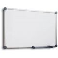 Orbis whiteboard HxB 45x60 cm kunststof magneethoudend 2x4 grijs-blauw kunststofhoeken lijst aluminium zilver 527417
