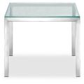 Orbis tafel HxBxD 450x550x550 mm glazen plaat transparant onderstel verchroomd vierkante stalen buizen 522783