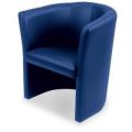 Orbis fauteuil echt leer zit HxBxD 46x48x49 cm totale HxB 77x69 cm donkerblauw 522468