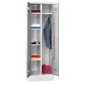 Orbis garderobe- en wasgoedkast HxBxD 1850x600x500 mm klinksluiting sokkel RAL 7035 402874