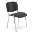 Orbis buisstalen stoel stof donkergrijs zitting BxD 475x415 mm frame verchroomd 526855