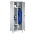 Orbis garderobe- en wasgoedkast HxBxD 1850x610x500 mm 2 vakken klinksluiting poten sleuven RAL 7035 406799