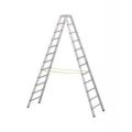 Orbis ladder aluminium aan beide zijden te gebruiken L 3,39 m 2x12 treden bomen geëloxeerd 203479