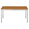 Orbis tafel vierkante buis 4-poots HxBxD 740x1200x600 mm rechthoekig frame aluminium blad kersen 506649
