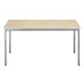 Orbis tafel vierkante buis 4-poots HxBxD 740x1200x600 mm rechthoekig frame aluminium blad esdoorn 506650
