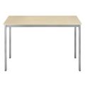Orbis tafel vierkante buis 4-poots HxBxD 740x1200x800 mm rechthoekig frame aluminium blad esdoorn 506656