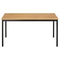 Orbis tafel vierkante buis 4-poots HxBxD 740x1200x600 mm rechthoekig frame bruin blad peren 506651