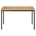 Orbis tafel vierkante buis 4-poots HxBxD 740x1200x800 mm rechthoekig frame bruin blad peren 506657