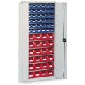 Orbis stellingkast met 60 zichtbakken HxBxD 1600x690x285 mm RAL 7035 296392