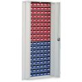 Orbis stellingkast met 114 zichtbakken HxBxD 1950x690x285 mm RAL 7035 296541