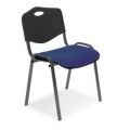 Orbis buisstalen stoelen zitting donkergrijs rug kunststof zwart zitting BxD 475x415 mm frame zwart 526830