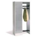 Orbis garderobe- en vakkenkastsysteem HxBxD 1950x960x480 mm 5 vakken 5 hangers klinksluiting RAL 7035 204428