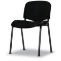 Orbis buisstalen stoel stof zwart zitting BxD 475x415 mm frame zwart 526861