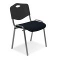 Orbis buisstalen stoelen zitting zwart rug kunststof zwart zitting BxD 475x415 mm frame zwart 526828