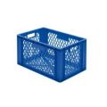 Orbis Euronorm-stapelbak 61 L HxLxB 320x600x400 mm wanden-bodem opengewerkt blauw 204191