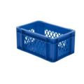 Orbis Euronorm-stapelbak 5,5 L HxLxB 145x300x200 mm wanden opengewerkt-bodem gesloten blauw 203982