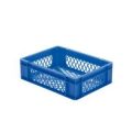 Orbis Euronorm-stapelbak 10 L HxLxB 120x400x300 mm wanden-bodem opengewerkt blauw 203993