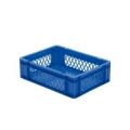 Orbis Euronorm-stapelbak 10 L HxLxB 120x400x300 mm wanden opengewerkt-bodem gesloten blauw 203998