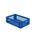 Orbis Euronorm-stapelbak 33 L HxLxB 175x600x400 mm wanden opengewerkt-bodem gesloten blauw 204148