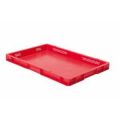 Orbis Euronorm-stapelbak 9,5 L HxLxB 50x600x400 mm wanden opengewerkt-bodem gesloten rood 531662