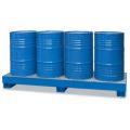 Orbis opvangbak staal BxDxH 2420x820x240 mm voor 4x200 L vaten rooster blauw 201063
