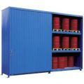Orbis vatencontainer HxBxD 4480x6240x1530 mm schuifdeur 3 vakniveaus staande opslag natuurlijke ventilatie 200348