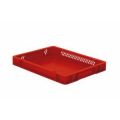 Orbis Euronorm-stapelbak 4,5 L HxLxB 50x400x300 mm wanden opengewerkt-bodem gesloten rood 531630