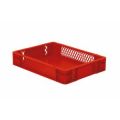 Orbis Euronorm-stapelbak 7 L HxLxB 75x400x300 mm wanden opengewerkt-bodem gesloten rood 531635