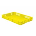 Orbis Euronorm-stapelbak 14,5 L HxLxB 75x600x400 mm wanden opengewerkt-bodem gesloten geel 531670